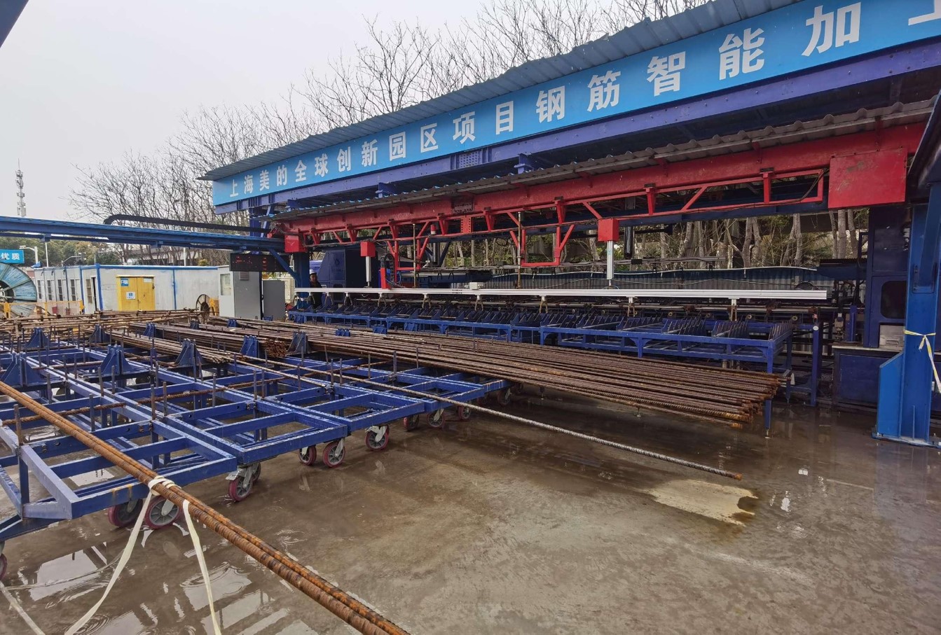 中建八局上海美的全球創新園區項目鋼筋加工